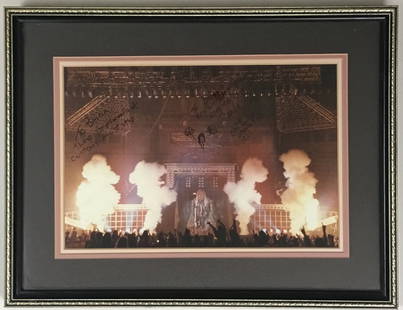 Ozzy Osbourne Drummer Randy Castillo Signed Photo: Randy Castillo-signed and inscribed Ozzy Osbourne concert photo. Castillo (1950-2002) was Ozzy's drummer during the mid-1980s to the early 1990s, and later drummer for Mötley Crüe, from 1999 to his