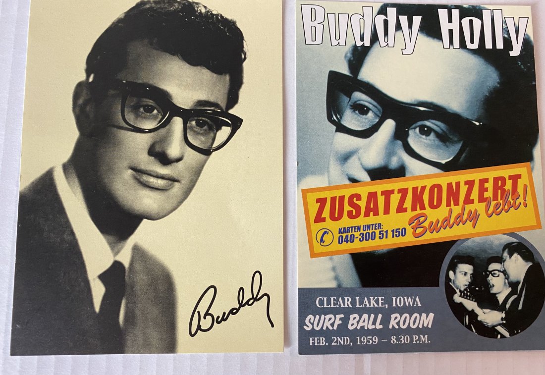 Buddy Holly Promo Cards - Two in Lot (1 of 2)