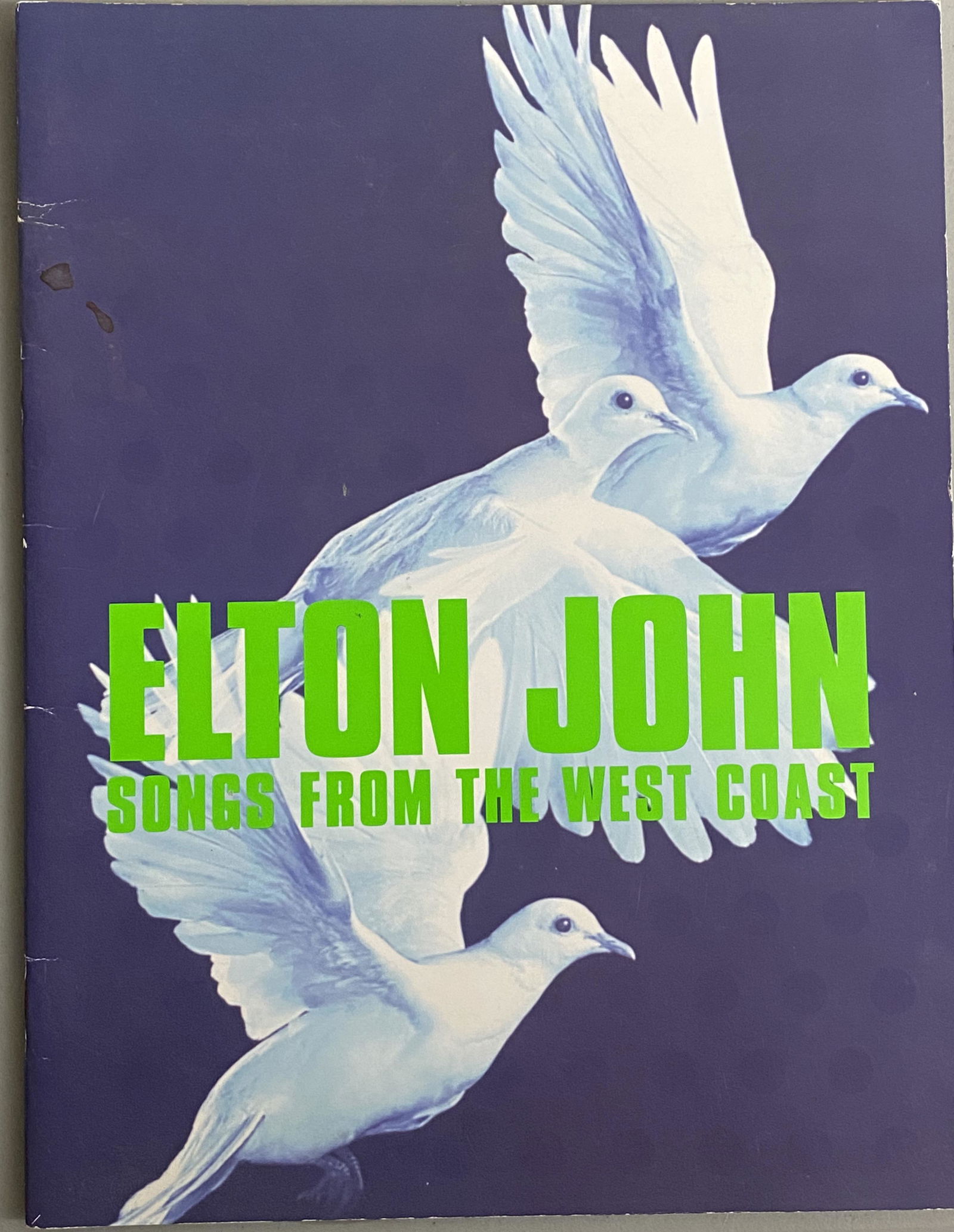 Elton John 2001 Songs From the West Coast Tour Program (1 of 3)