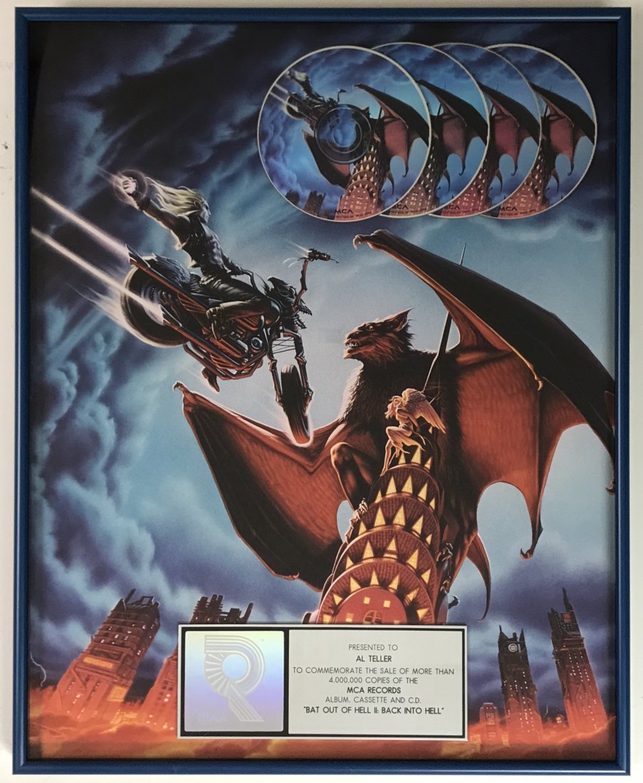 Meat Loaf Bat Out Of Hell II RIAA 4x Platinum Award (1 of 6)