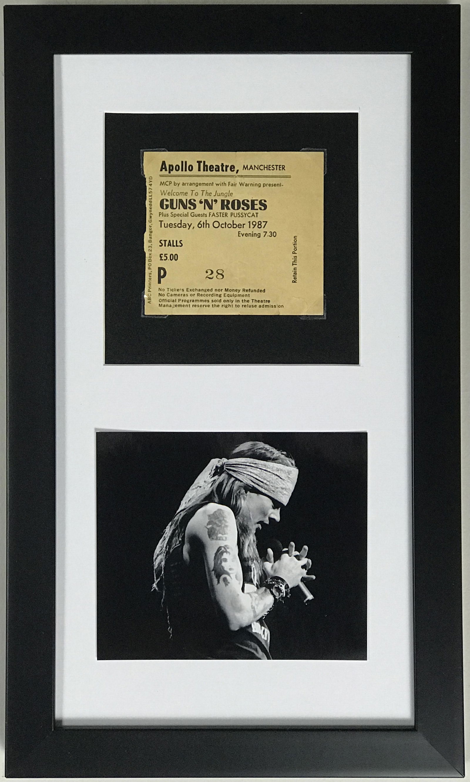 Guns N' Roses 1987 Concert Ticket Collage (1 of 3)