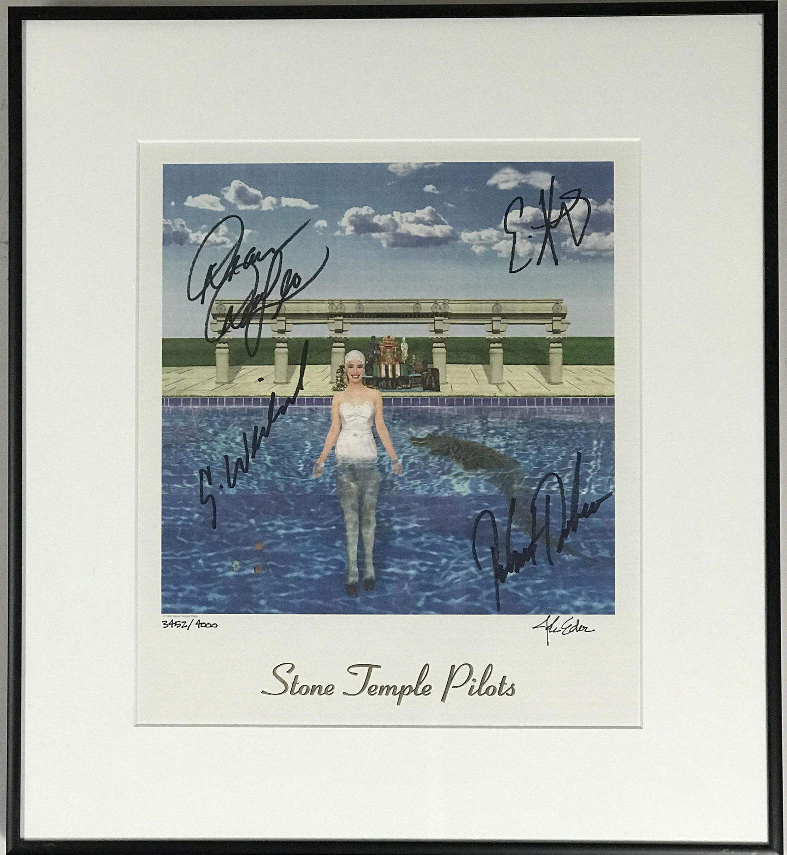 Stone Temple Pilots S Weiland + 3 Autographed Litho (1 of 7)