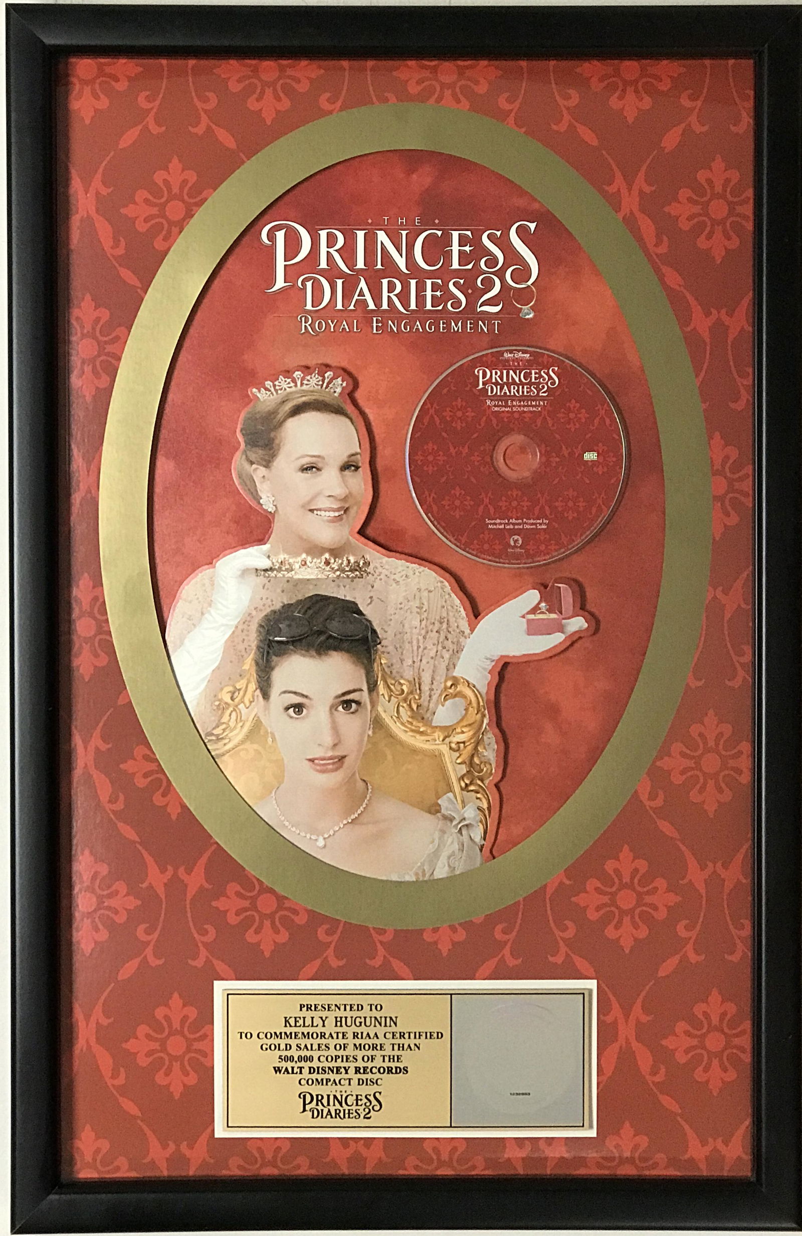 Disney 'The Princess Diaries 2' RIAA Gold Award (1 of 6)