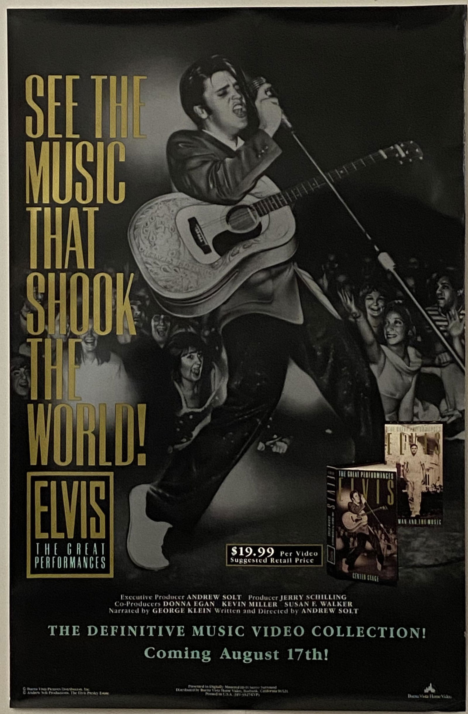 Elvis Presley Great Performances Promo Poster 1990 (1 of 4)