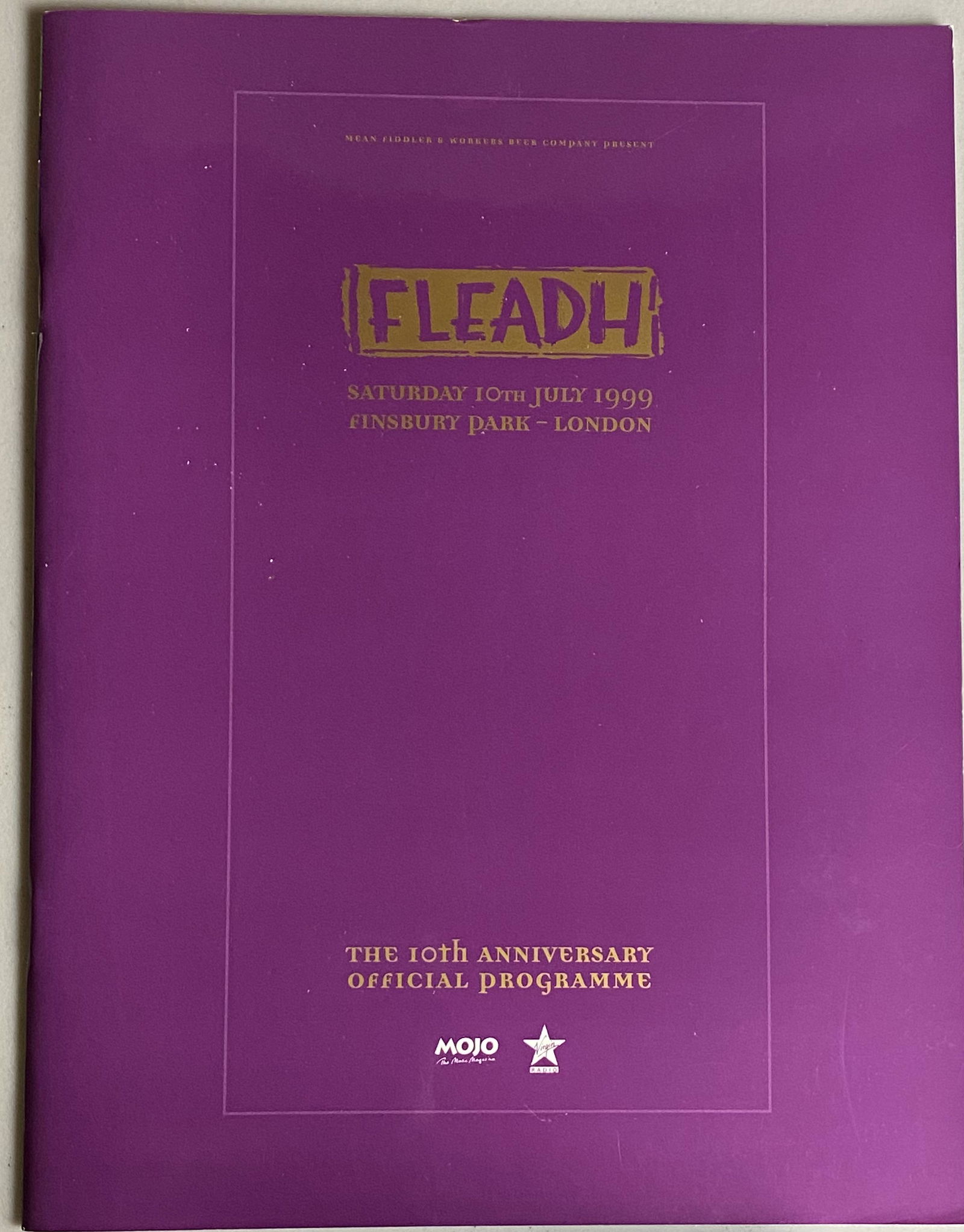 Fleadh 1999 10th Anniversary Tour Program (1 of 4)