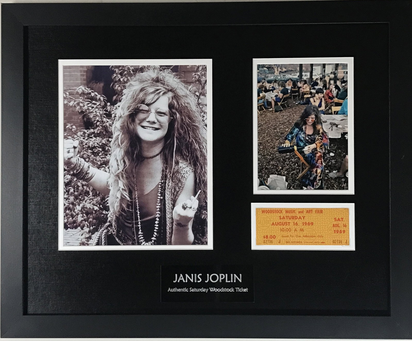 Janis Joplin Woodstock Genuine Ticket Collage (1 of 3)