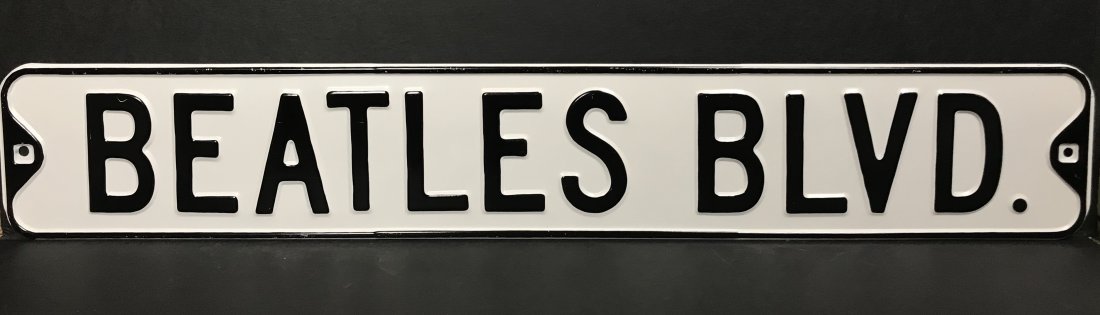 Beatles Blvd Embossed Metal Street Sign (1 of 2)