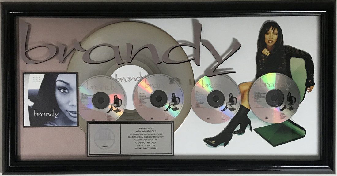 Brandy Never S-A-Y Never RIAA 4x Platinum Award (1 of 8)
