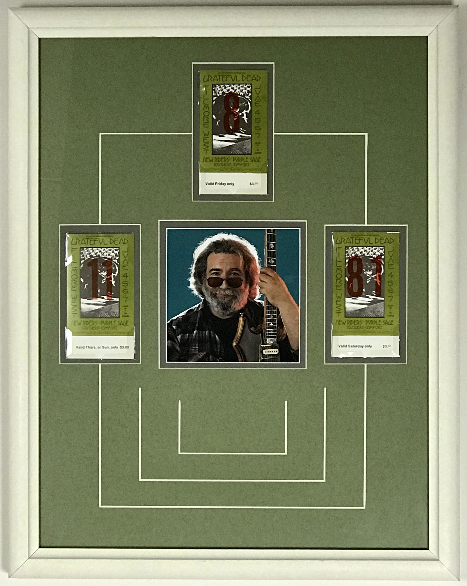 The Grateful Dead Genuine 1970 Ticket Collage (1 of 5)