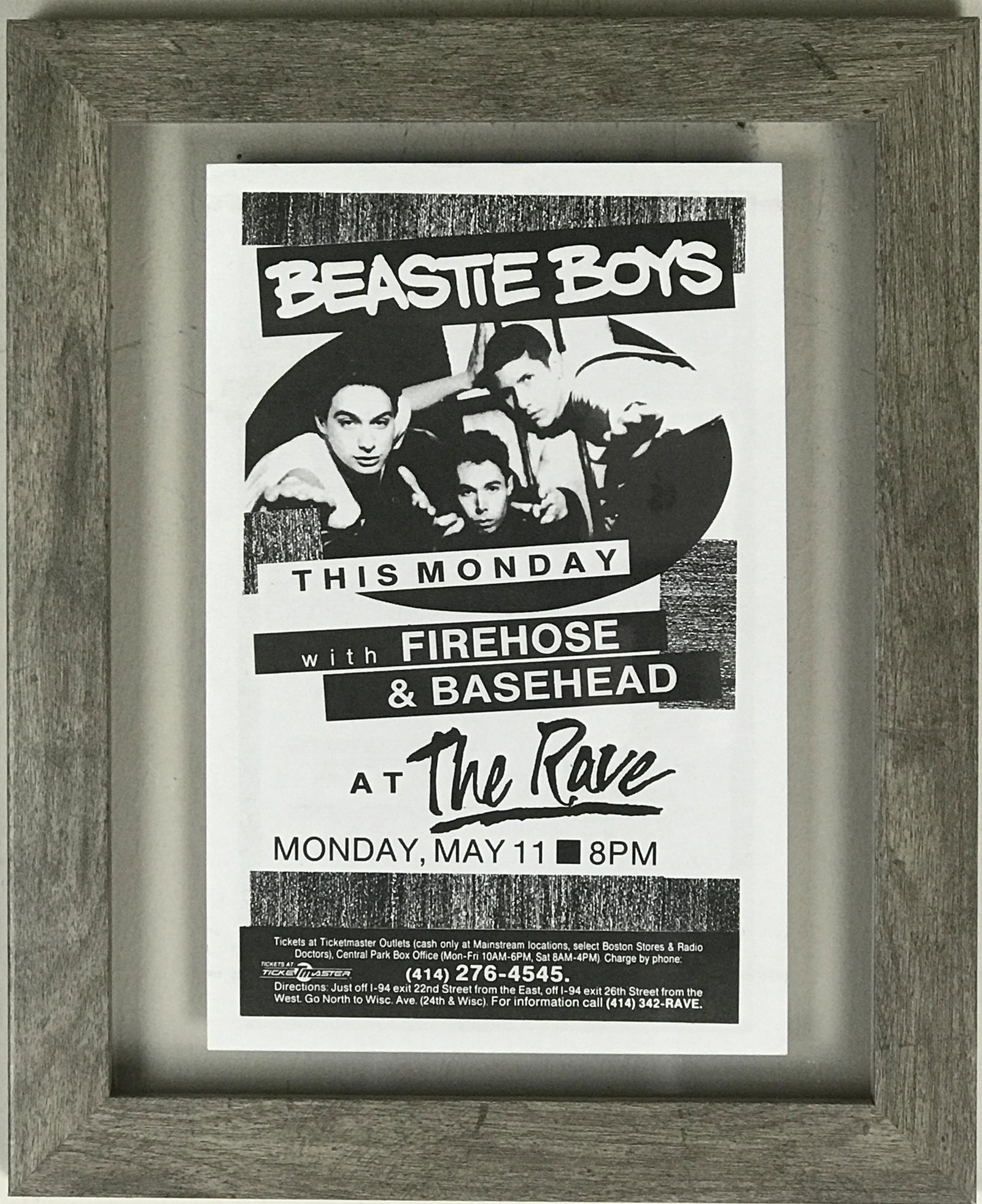 Beastie Boys 1992 Original Concert Flyer + "Brass Monkey" Promo 45 Vinyl (1 of 5)