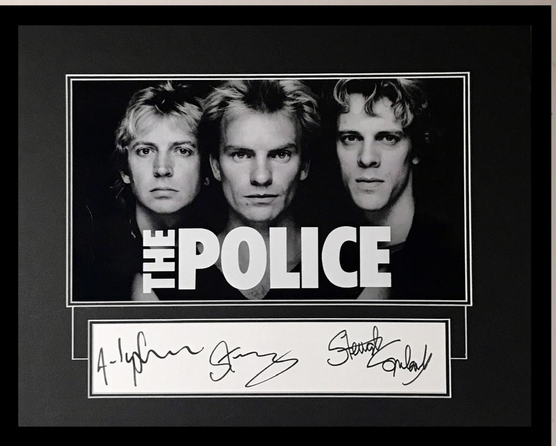 The Police Sting, Summers, Copeland Signed Collage w/JSA LOA (1 of 6)