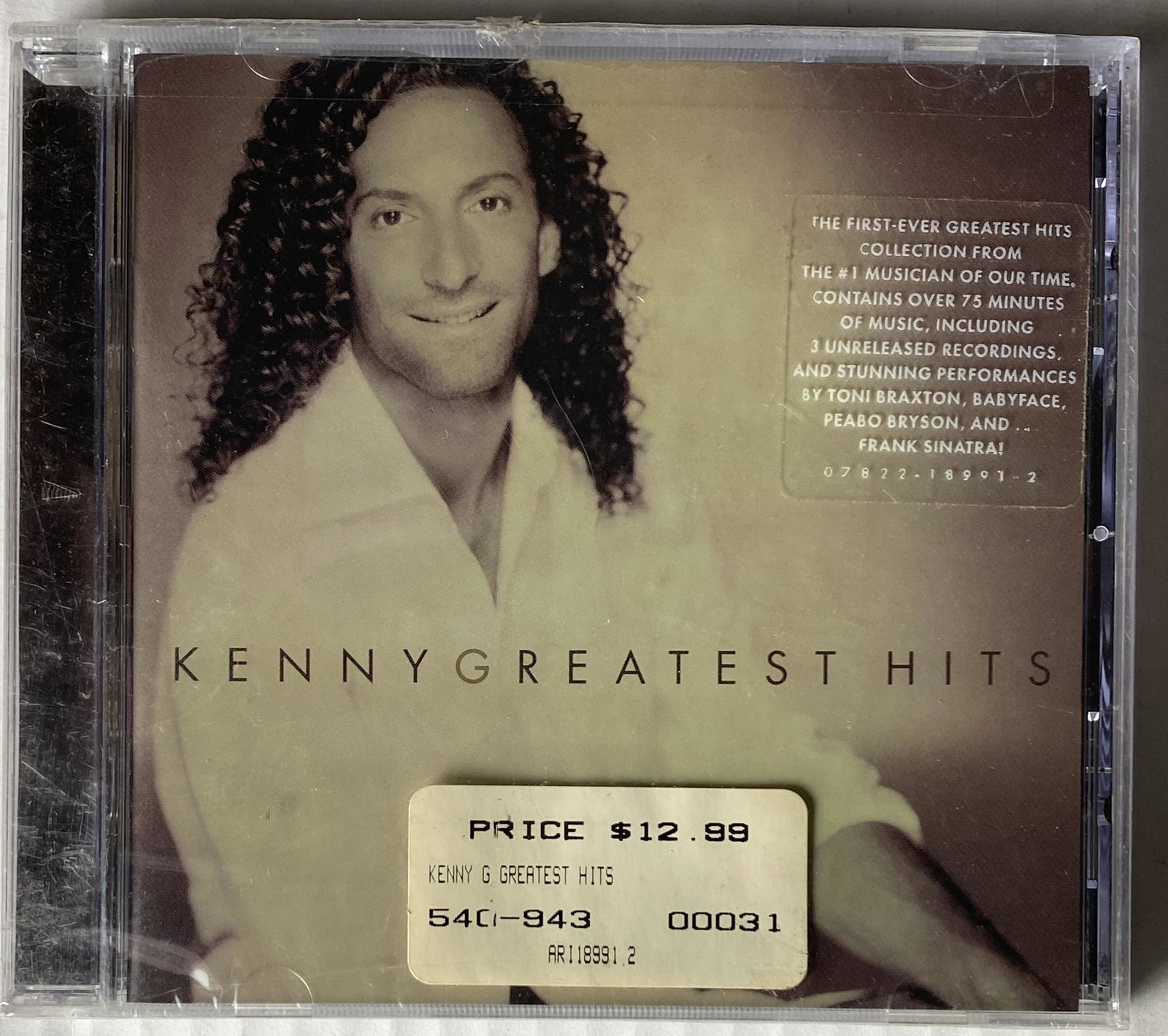 Kenny G Greatest Hits 1997 Sealed CD: Kenny G Greatest Hits 1997 Sealed CD *CD condition: M *Packaging condition: NM 1997 Sealed CD Hype Sticker 07822-18991-2