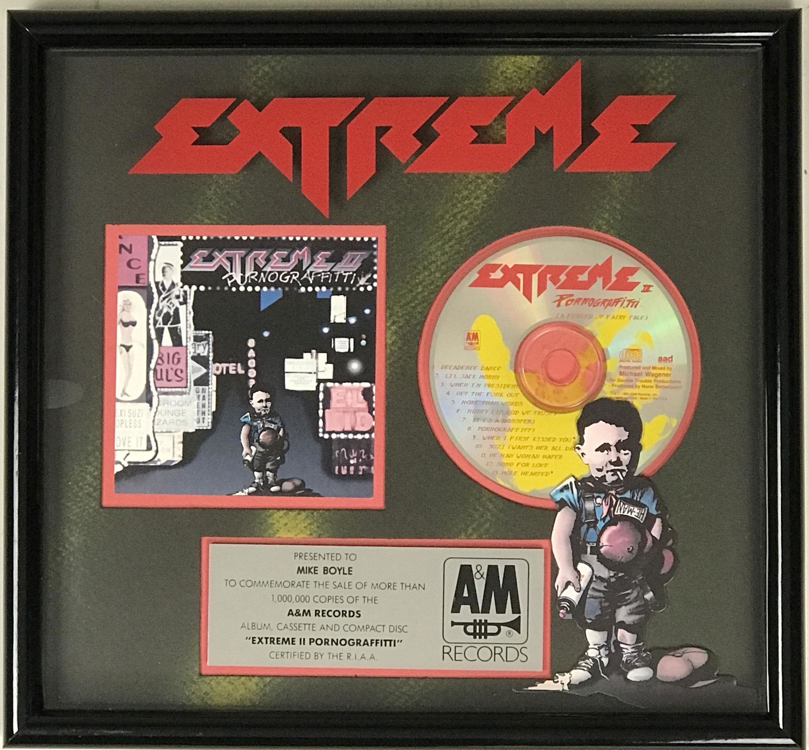 Extreme II: Pornograffitti A&M label award (1 of 6)