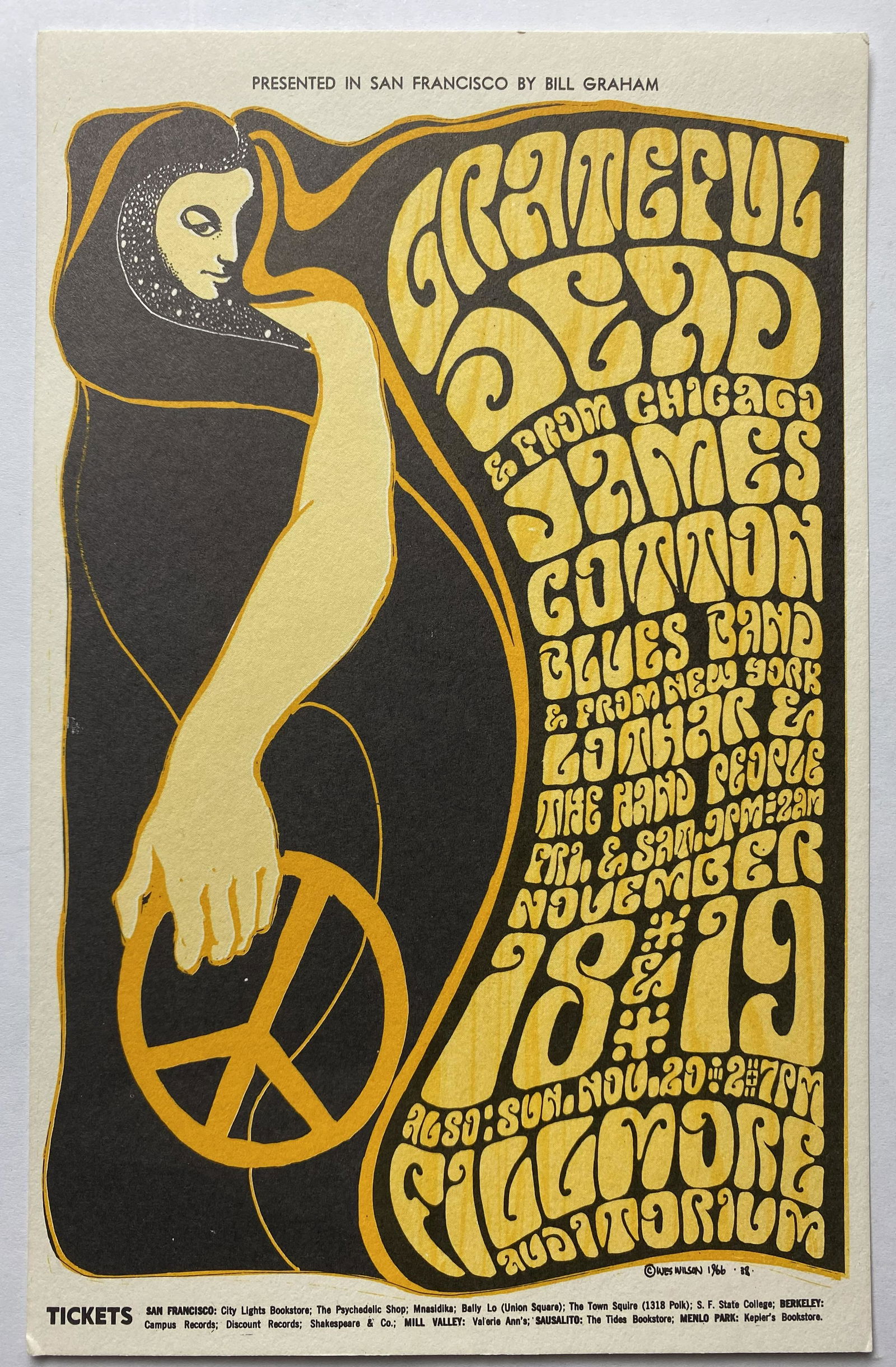 Grateful Dead Fillmore Auditorium Postcard BG-38 (1 of 2)