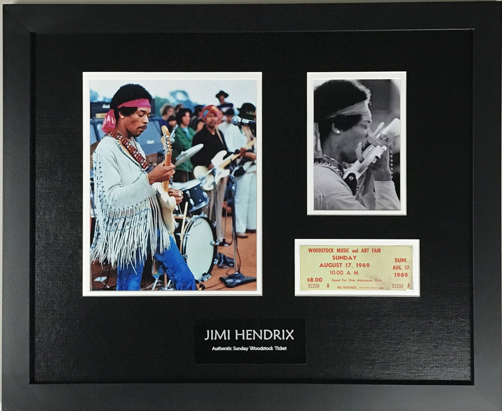 Jimi Hendrix Genuine Woodstock Ticket Collage (1 of 4)