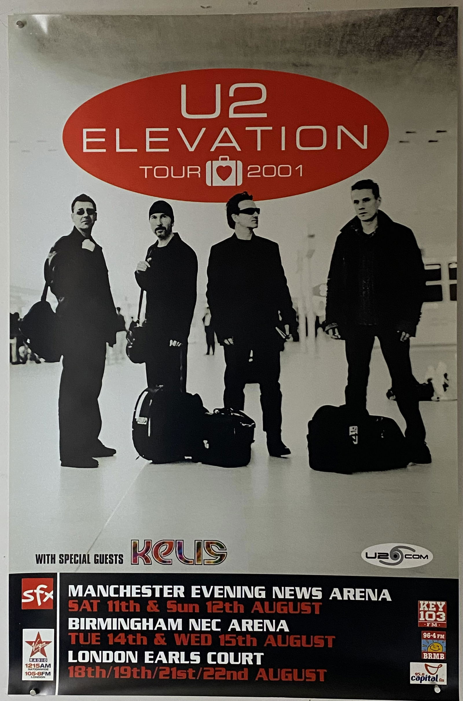 U2 Elevation 2001 Tour Poster (1 of 2)