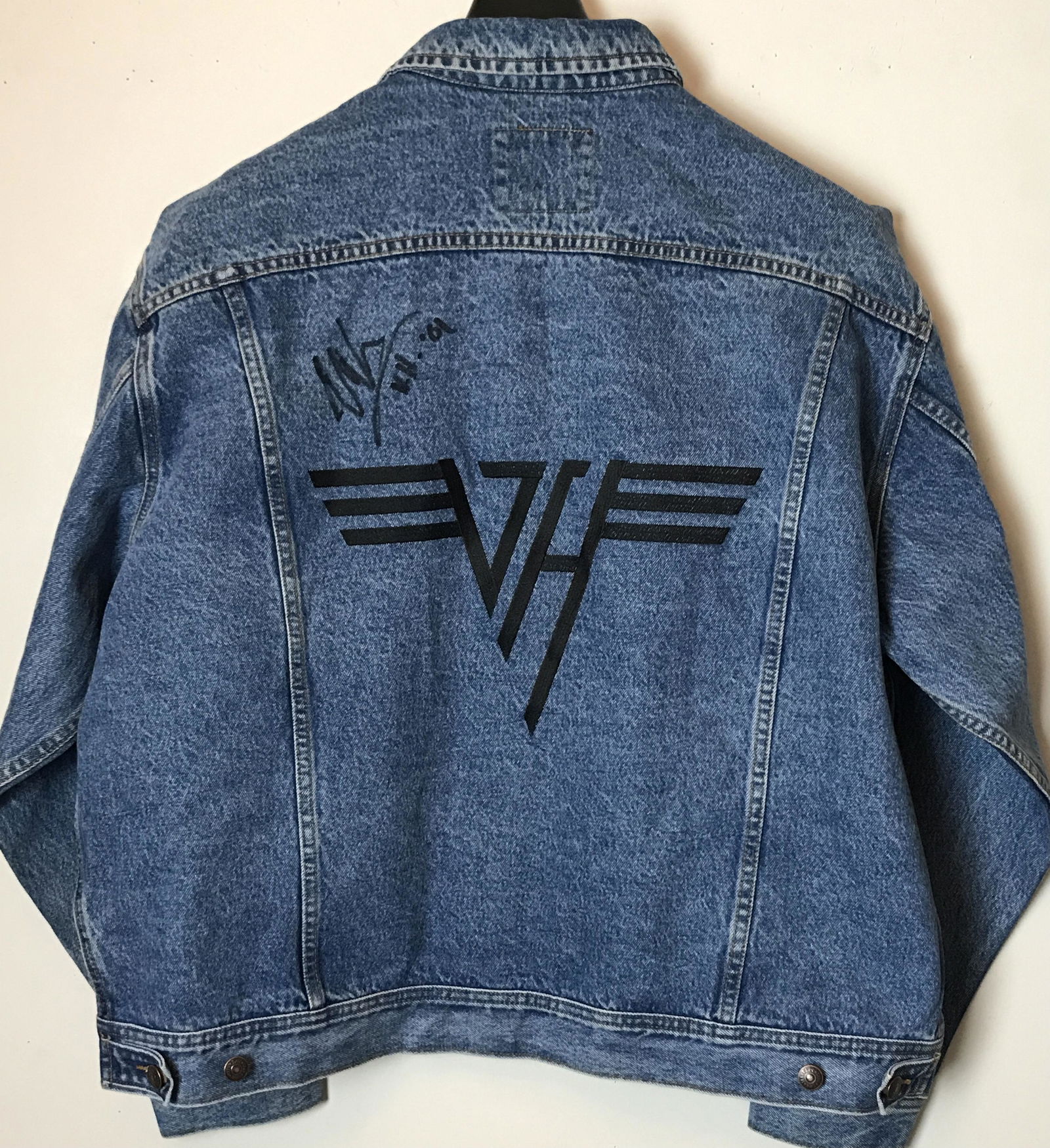 Van Halen Eddie VH Signed Jean Jacket- BAS LOA (1 of 9)