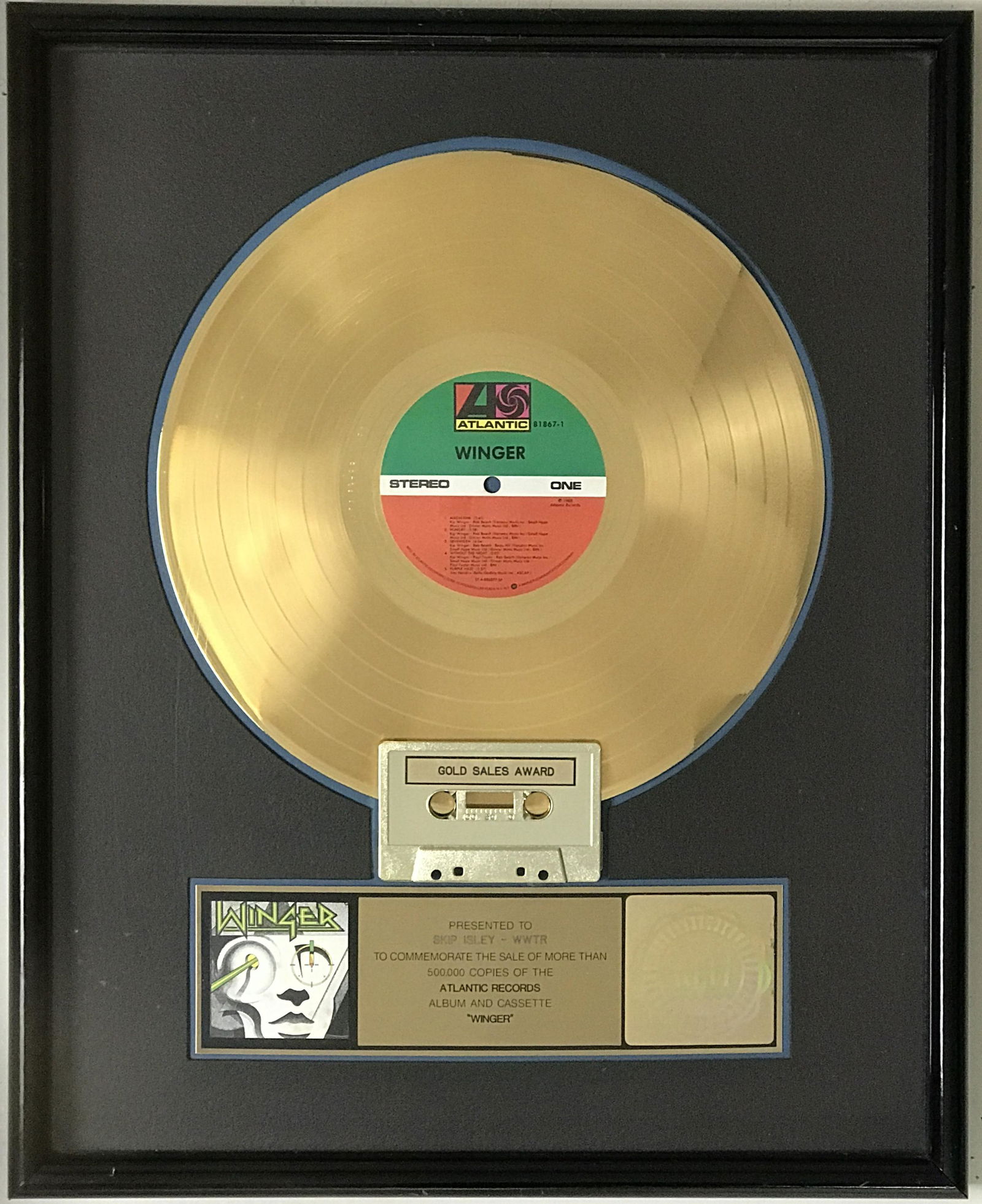 Winger debut RIAA Gold Album Award (1 of 7)