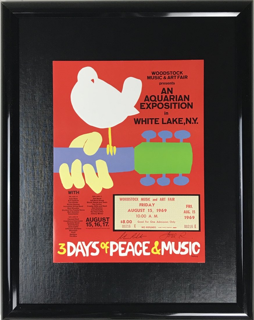 Woodstock Poster & Genuine Ticket Collage (1 of 6)