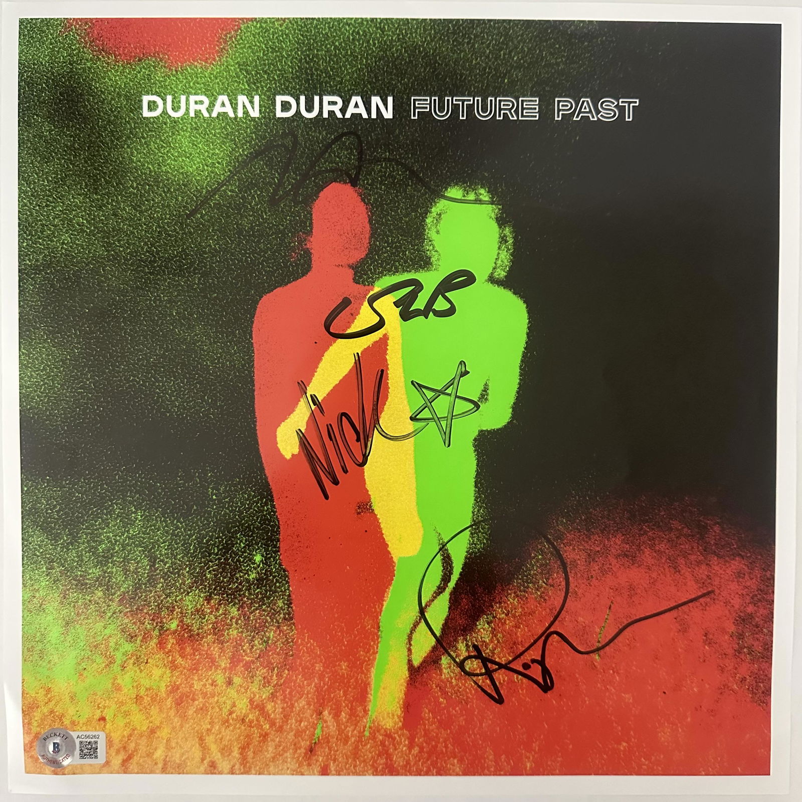 Duran Duran Signed Future Past Promo Flat w/BAS LOA: This Duran Duran signed promo flat of their Future Past release includes autographs from all four current members Simon Lebon, Nick Rhodes, John Taylor and Roger Taylor. Includes Beckett Authenticatio