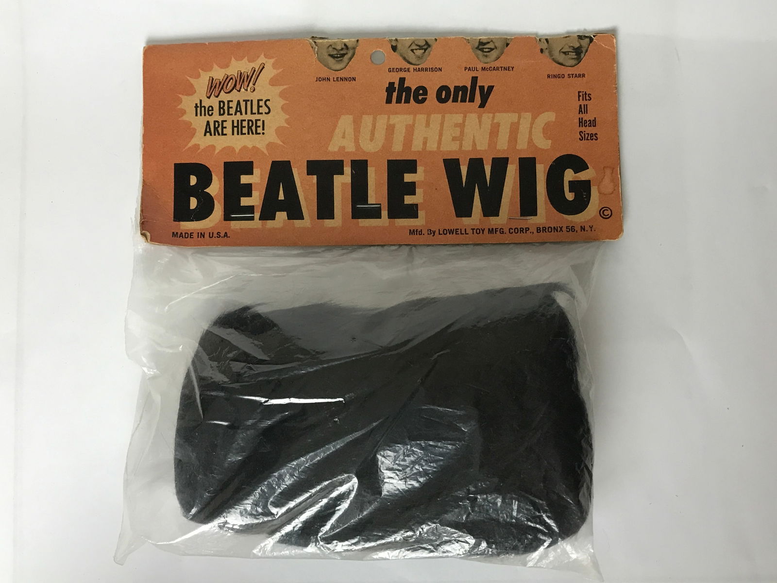 Beatles Wig 1964 Lowell Toy Mfg. Sealed Original (1 of 4)