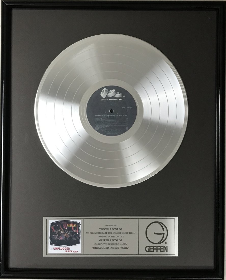 Nirvana MTV Unplugged Geffen Records Label Award (1 of 6)