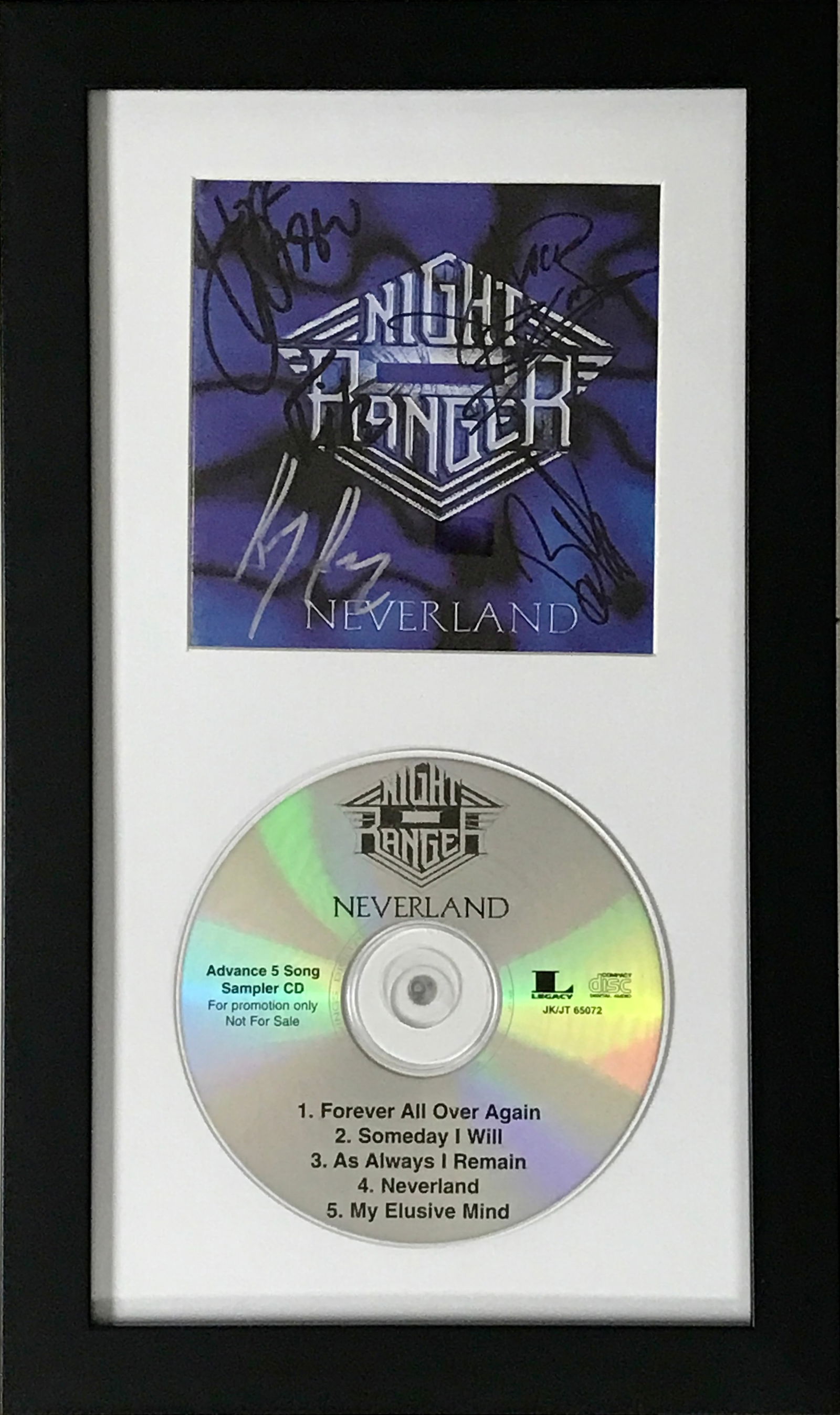 Night Ranger CD Cover Signed By Original Group (framed) (1 of 5)