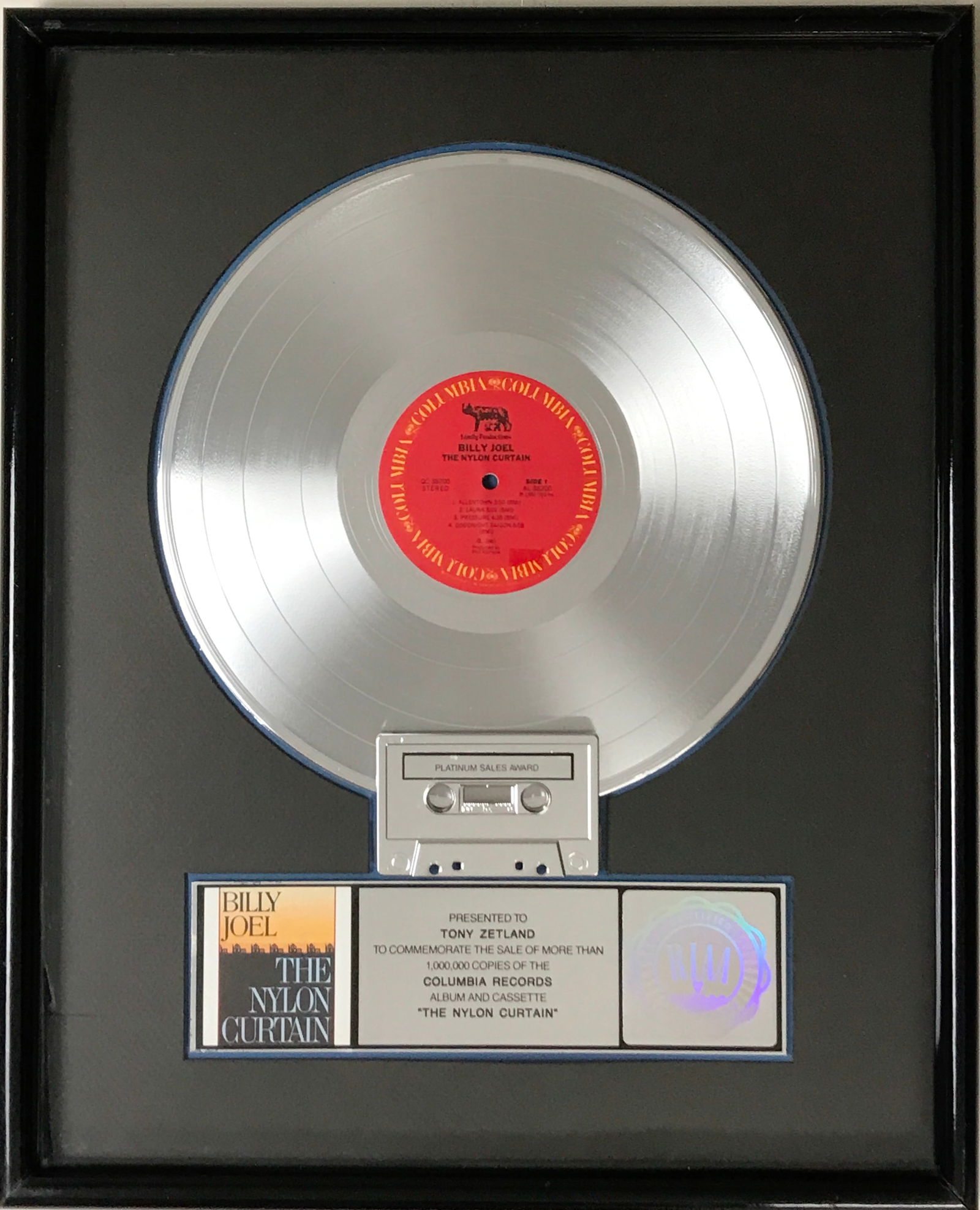 Billy Joel The Nylon Curtain RIAA Platinum Album Award (1 of 7)