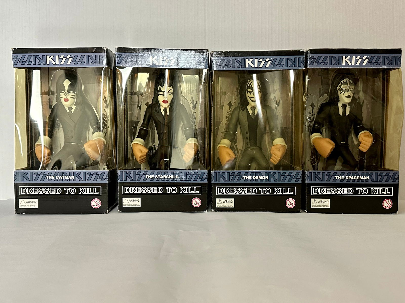 KISS Dressed To Kill Figurines -All 4 NEW IN BOX (2003) (1 of 7)