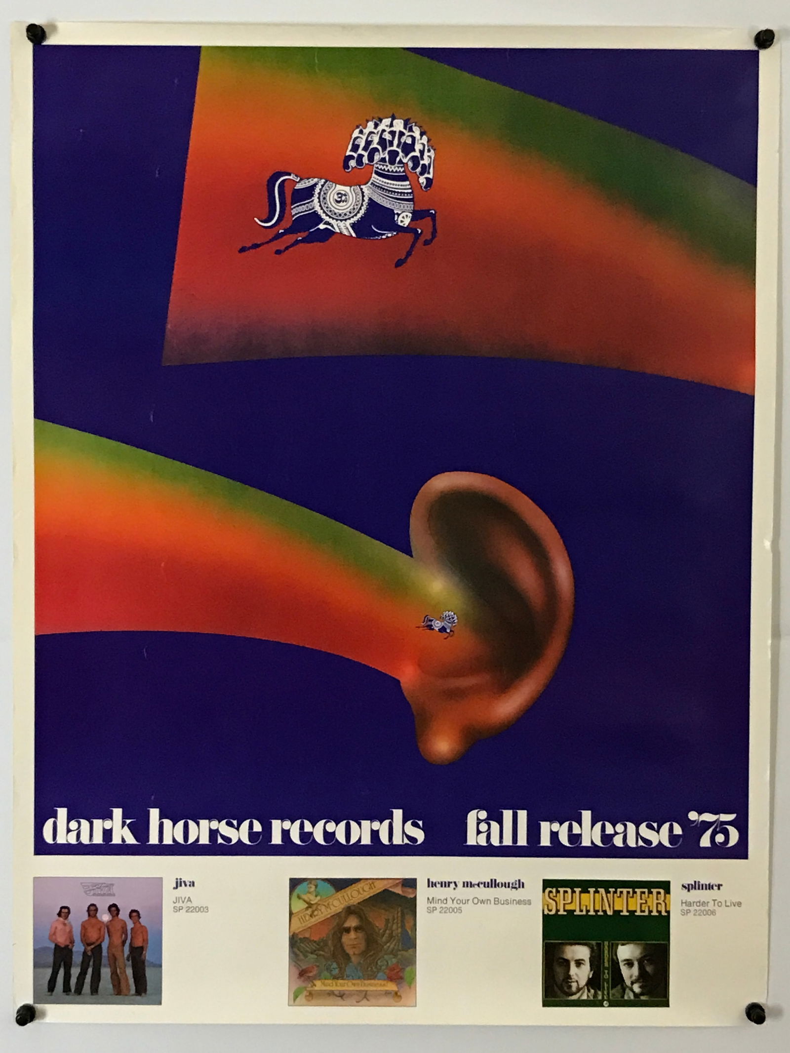 George Harrison Dark Horse 1975 Fall Releases Poster (1 of 1)