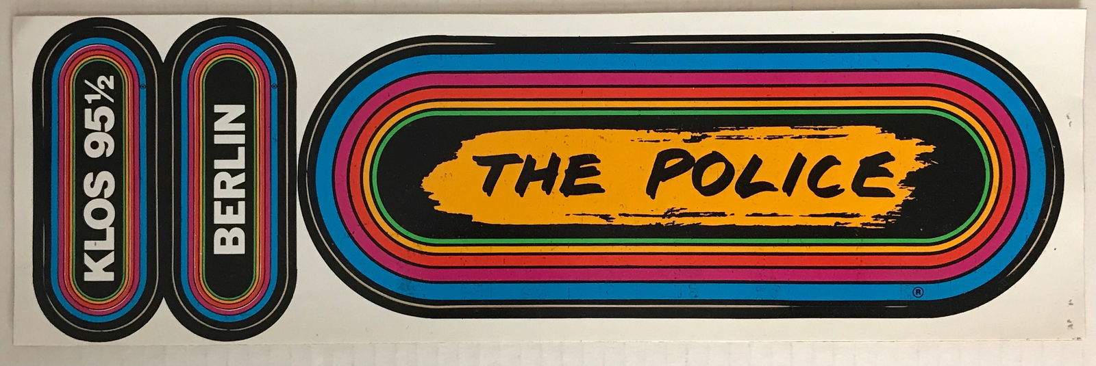 The Police Original 1980s Bumper Sticker (1 of 2)