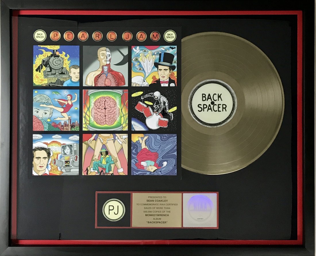 Pearl Jam Backspacer Riaa Gold Album Award Auction