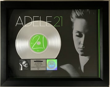Adele 21 RIAA Platinum Album Award