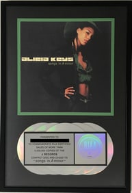 Alicia Keys Songs In A Minor RIAA 5x Multi-Platinum Award