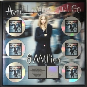 Avril Lavigne Let Go RIAA 6x Multi-Platinum Award