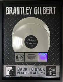 Brantley Gilbert RIAA Halfway To Heaven & Just As I Am Platinum Albums Award