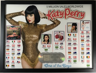 Katy Perry One Of The Boys RIAA Platinum Award