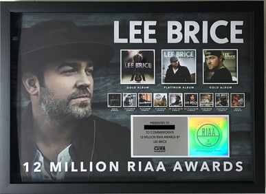 Lee Brice RIAA 12M Sold Combo Award