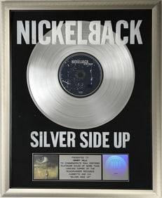 Nickelback Silver Side Up RIAA Platinum Album Award
