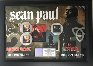 Sean Paul Dutty Rock & The Trinity RIAA Multi-Platinum Combo Album Award
