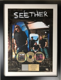 Seether Disclaimer & Disclaimer II RIAA Combo Gold Album Award