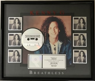 Kenny G Breathless RIAA 6x Multi-Platinum Album Award