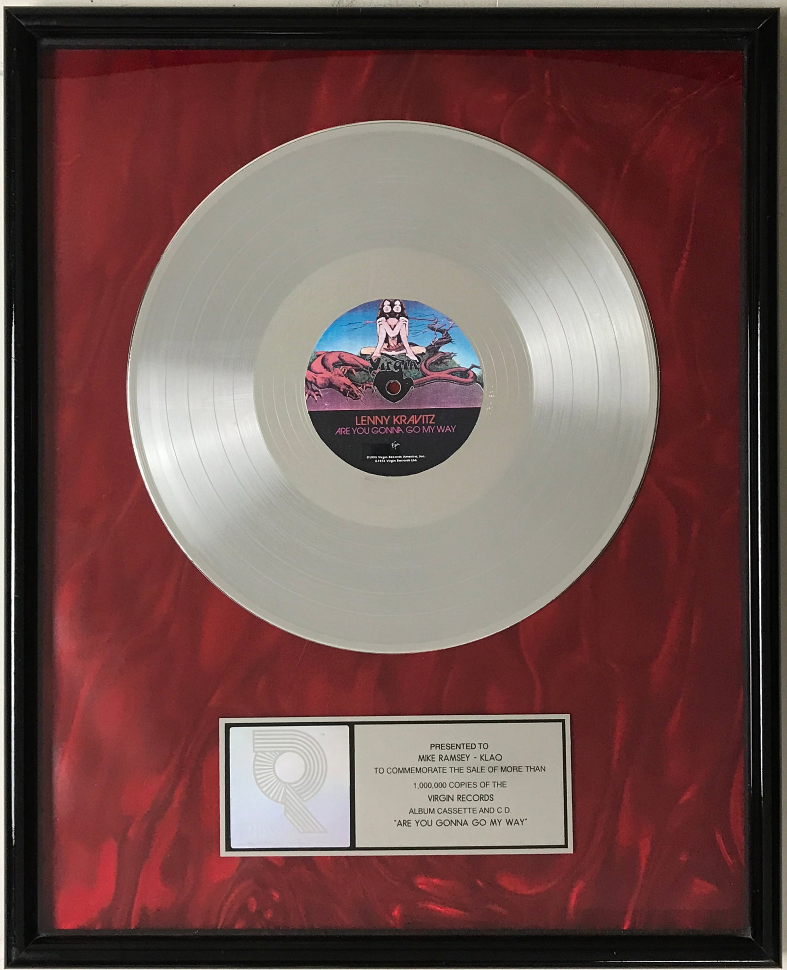 Lenny Kravitz Are You Gonna Go My Way RIAA Award (1 of 6)