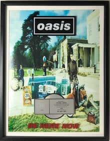Oasis Be Here Now RIAA Platinum Album Award