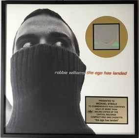 Robbie Williams The Ego Has Landed RIAA Gold Album Award