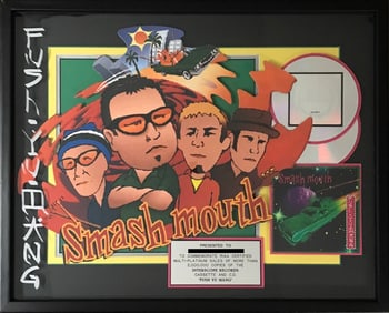Smash Mouth Fush Yu Mang RIAA 2x Multi-Platinum LP Award