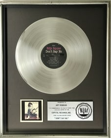 Billy Squier Don't Say No RIAA Platinum Album Award