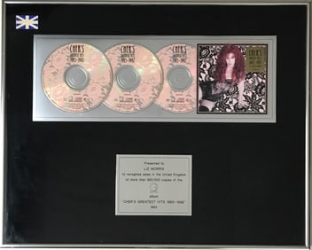 Cher Greatest Hits 1965-1992 Geffen Records 1993 Award