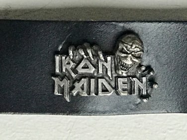 Iron Maiden Eddie Logo Leather Belt