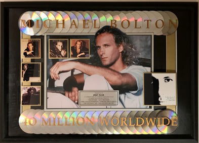Michael Bolton 40 Million Sold Multi-Album Label Award